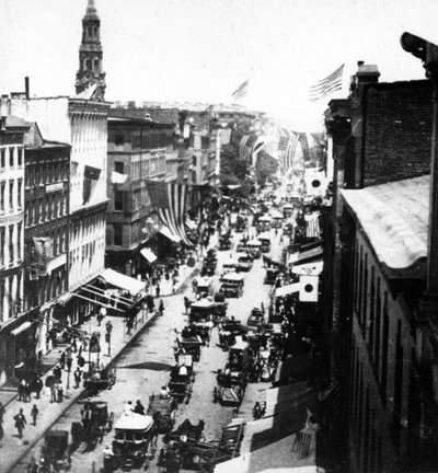 Panorama vom Western Union Telegraph Office, New York, ca. 1890er von American Photographer